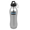 22 Oz. Stainless Steel Sport Bottle w/ Carabineer